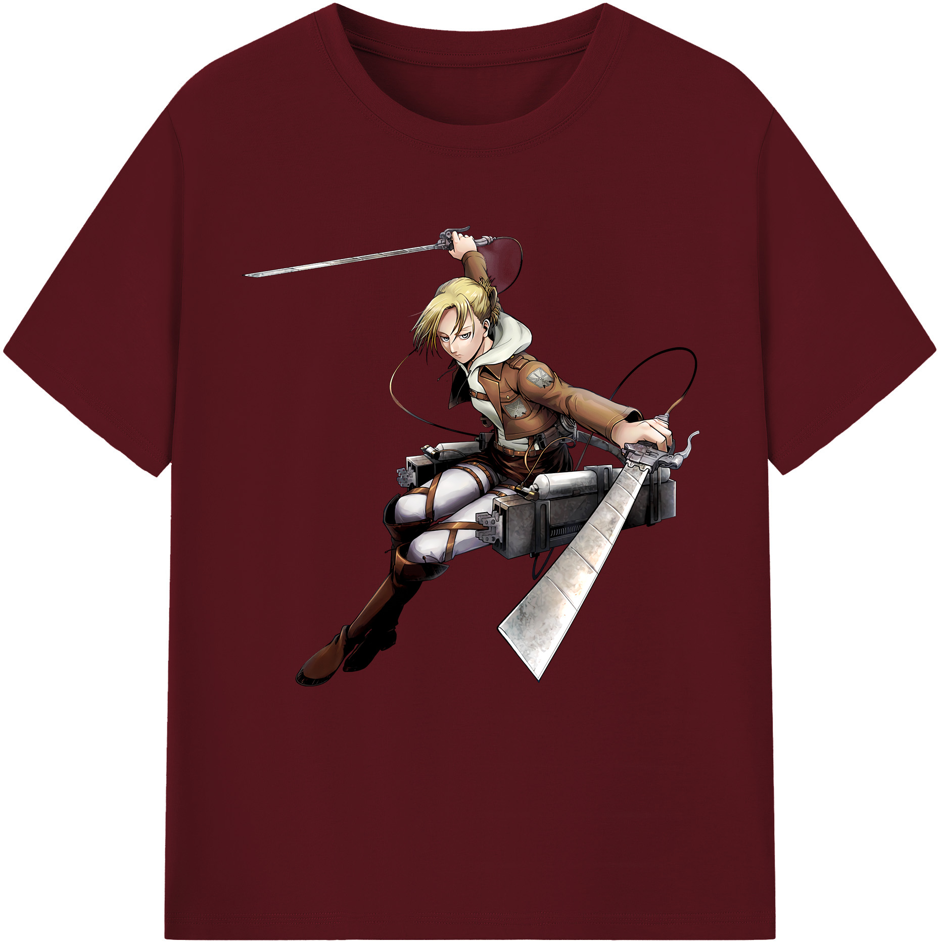 （画像用） 進撃の巨人 アニ・レオンハート Attack on Titan Annie Leonhart 綿100％半袖Tシャツ（フロントプリント）